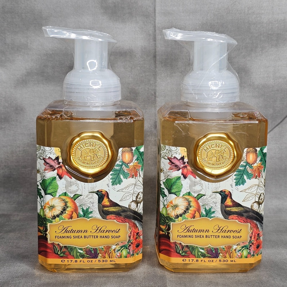 (X2) Michel Design Works‎ Hand Soaps AUTUMN HARVEST Foaming 17.8 oz Each NEW